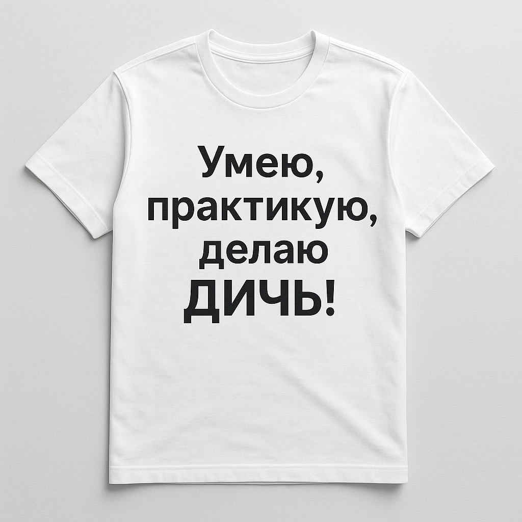 Готовая футболка с леттерингом